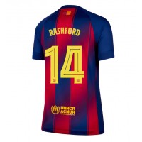 Barcelona Marcus Rashford #14 Domáci Ženy futbalový dres 2025-26 Krátky Rukáv